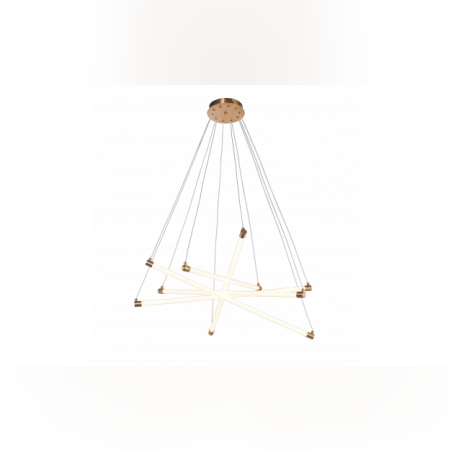 LED Пендел 35W, Топла светлина 3000K, Меден цвят – Артистичен молекулен дизайн