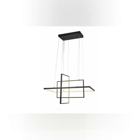 LED Пендел 67W, Топла светлина 3000K, Пясъчно черен – Геометричен дизайн