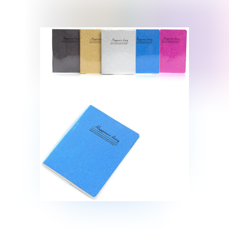 Тефтер с брокат - 76 листа - 11х14см - 65124