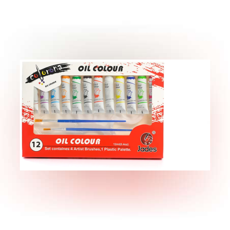 Маслени бои + палитра + четки - 65106