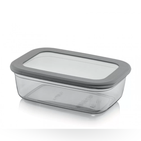 Кутия правоъгълна със силиконов капак 1,2L АНТРАЦИТ