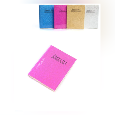 Тефтер с брокат - 64 листа - 7х10см - 65122