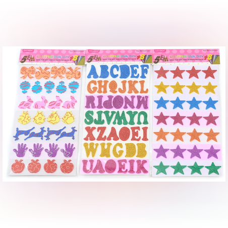 Стикер с брокат - Микс - 65253