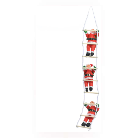 Коледна украса - Катерещ се Дядо Коледа - 25см - 54330