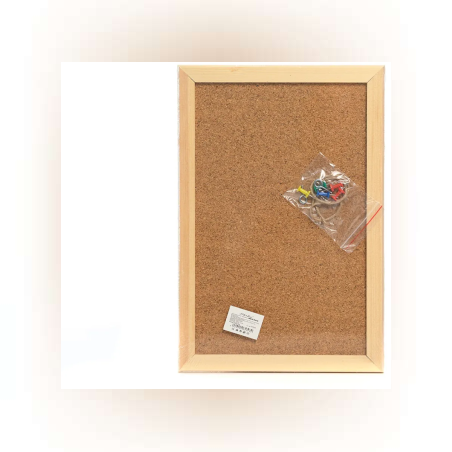 Коркова дъска с дървена рамка - 20х30см - 65393