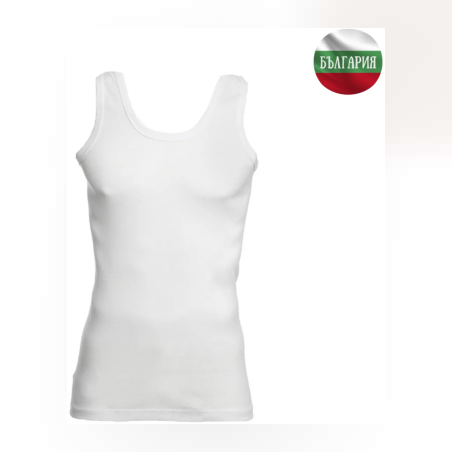 Мъжки потник - Рипс - Бял - 2ХL - 060255