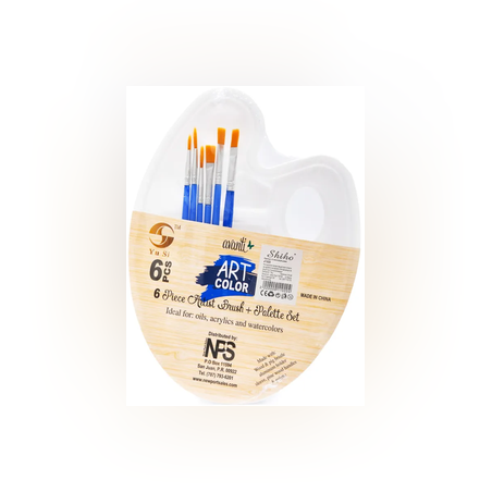 Палитра + 6 броя четки за рисуване