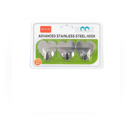 Закачалки с куки - самозалепваща се - Сърце - 2 броя - 71032