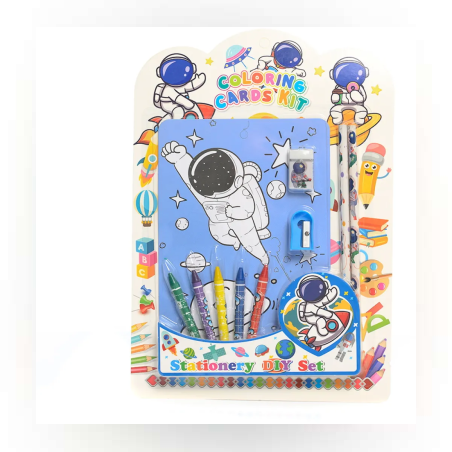 Комплект за рисуване с космонавт - 10 части - 65042