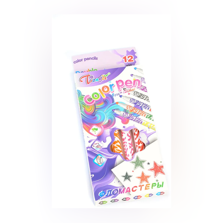 Флумастери с два накрайника - 6 броя - 65156