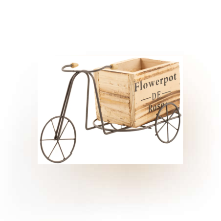 Кашпа с колело Flowerpot de rose 33565 - 22х12х7см.