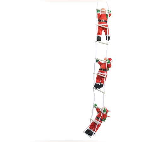 Коледна украса - Катерещ се Дядо Коледа - 30см - 54331