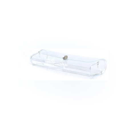 Калъф за очила - Прозрачен с капса - 67041