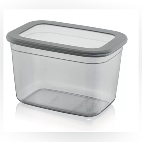 Кутия правоъгълна със силиконов капак 2,3L АНТРАЦИТ