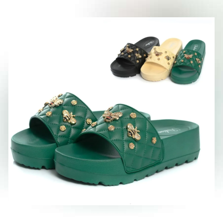 Дамски чехли с висока подметка (36-41) - 88549