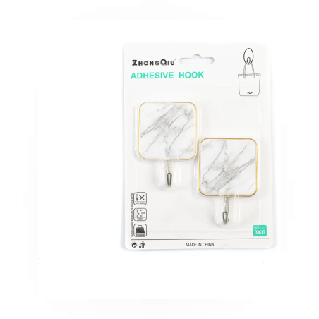 Закачалки с куки - самозалепваща се - 2 броя - 71034