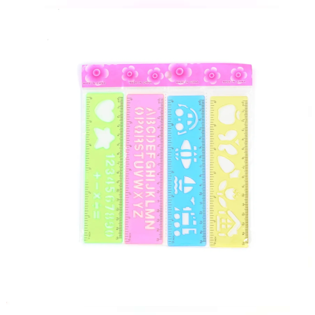 Линийки - 4 броя - 15см - 65267