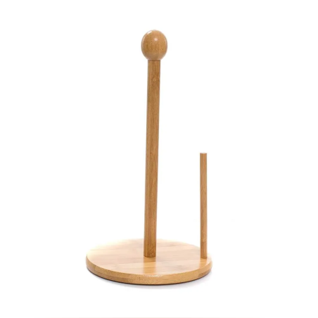 Дървена поставка за кухненска ролка с ограничител 18191