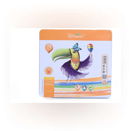 Моливи - цветни в метална кутия - 24 броя - 65029