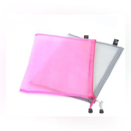 Папка за документи с цип - прозрачна - 21х29.7см - 11615