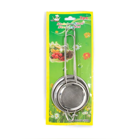 Комплект метални цедки - 3 броя - 71204