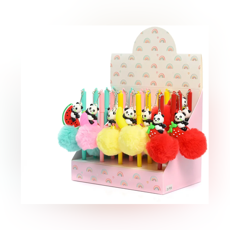 Химикалка - Панда с пух - 65539