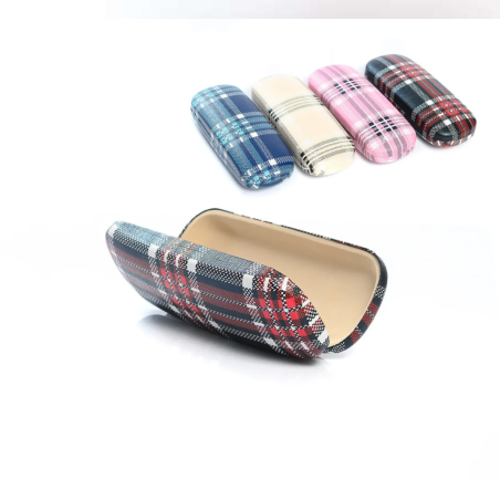 Калъф за очила - Трицветен с правоъгълни фигури - 67024