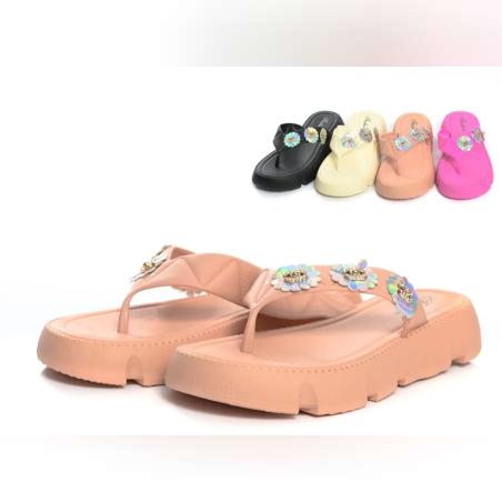 Дамски чехли с висока подметка (36-40) - 88550