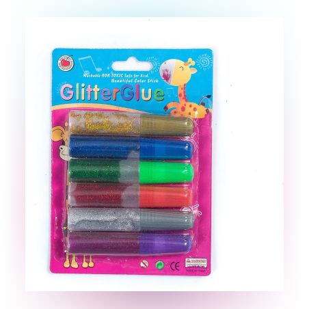 Лепило с брокат - 6 броя