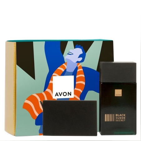 Подаръчен комплект с портфейл и аромат Black Suede Secret