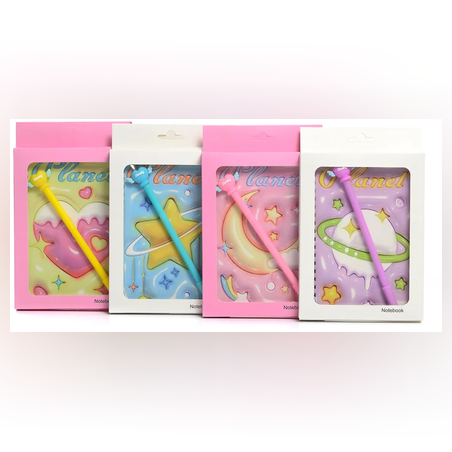 Тефтер с химикал в кутия - Спирала - 13х17см - Космос - 65681