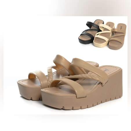 Дамски чехли с висока подметка (36-40) - 88555