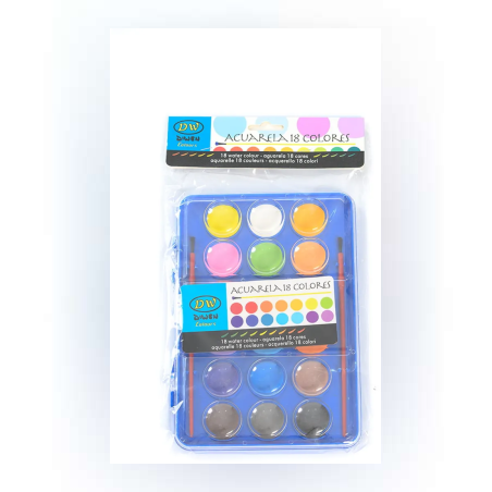 Водни бои + 2 броя четки - 65104