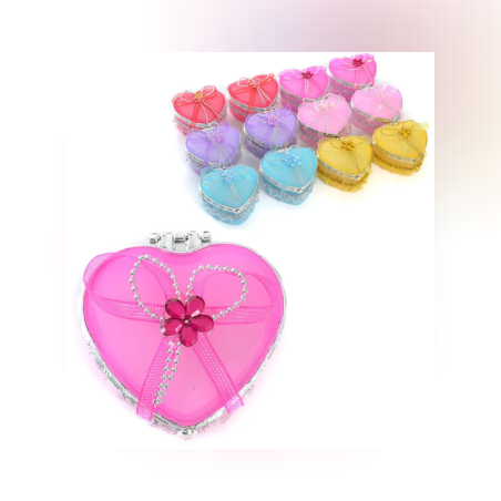 Кутия за бижута - 8 х 8см. - Сърце - 61086