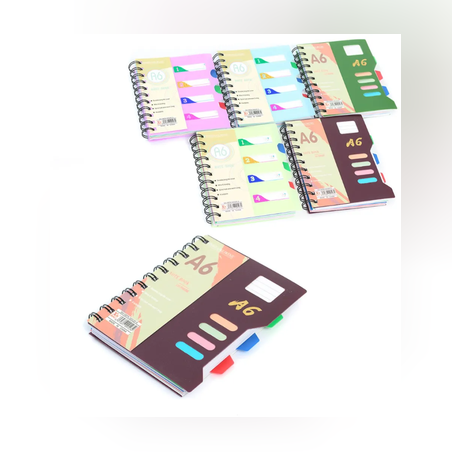 Тефтер А6 - спирала - 106 листа - 10.5х14.8см - 65130