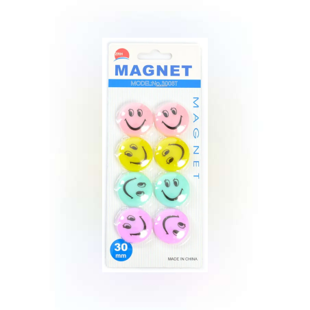 Магнит за листи - Усмивка - 8 броя - 65203
