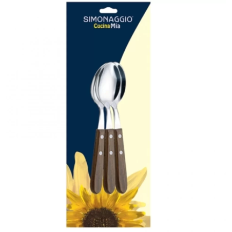 Лъжичка за десерти 1бр. с дървена дръжка