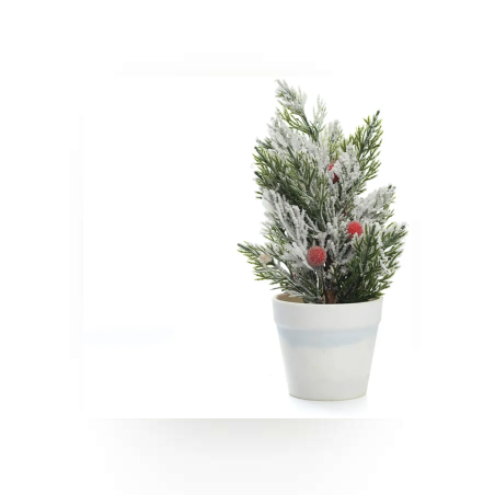 Коледна украса - Пръскана елха в саксия - 54750