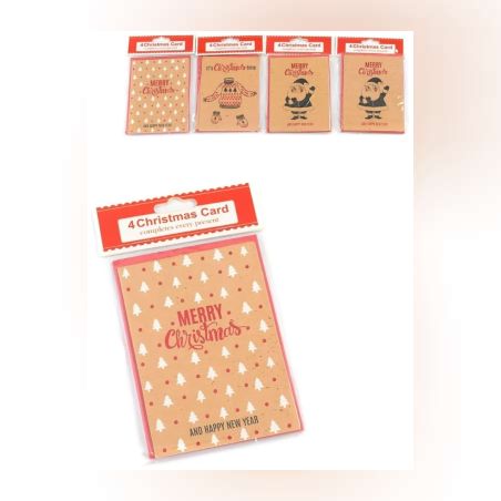 Картичка + плик - Коледни мотиви - 54655