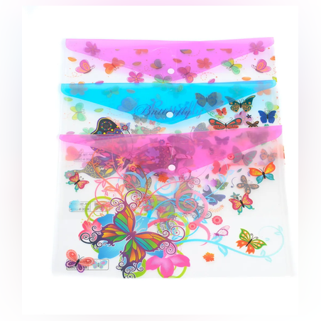 Папка за документи с капса А4 - Пеперуди - 65612