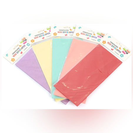 Пликове + Картички - 5+5 броя - 24х11см - 65065