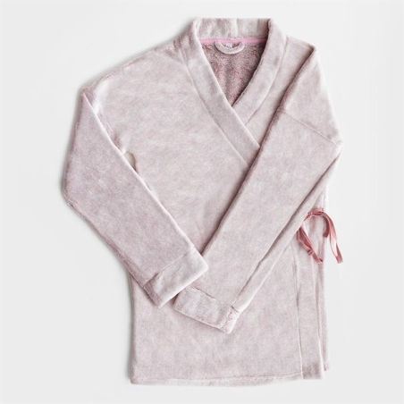 Розова домашна жилетка