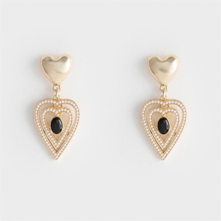 Обици с мотив на сърце Pia