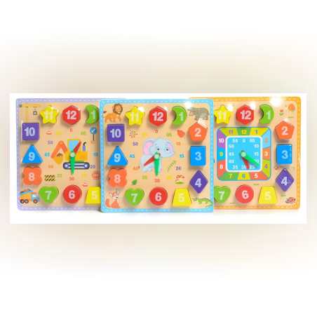 Пъзел - Часовник - Дърво - 65190