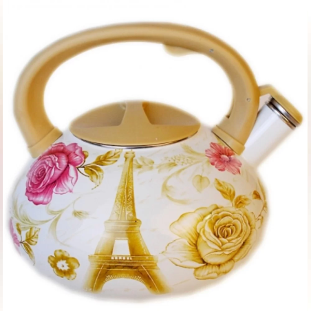 Eмайлиран свирещ чайник 3L