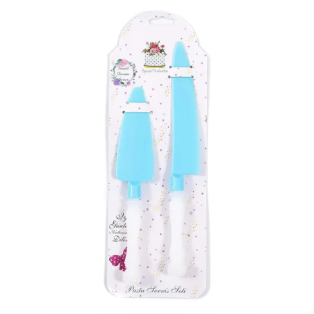 Комплект за сладкиши - нож и шпатула-20042