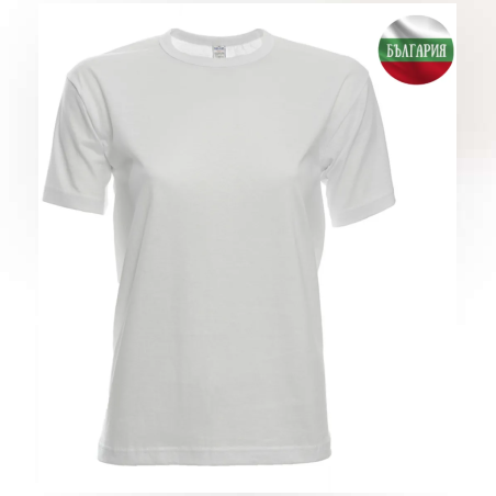 Детска тениска с широко бие - Бяла - 32 - 060161