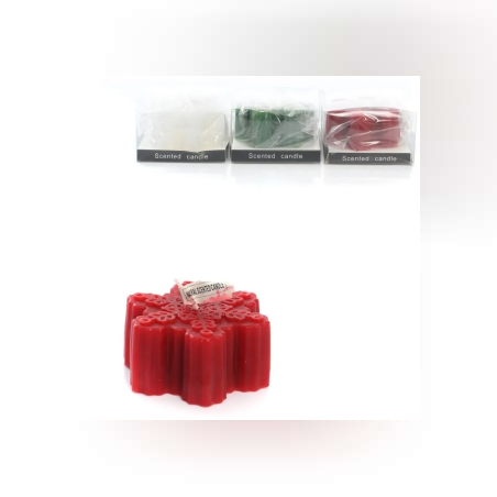 Свещ - Коледна снежинка - 54936