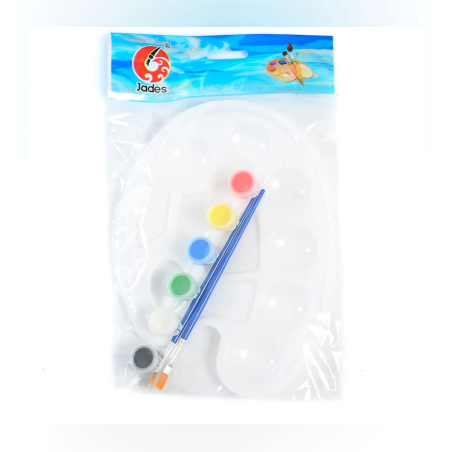 Комплекткт за рисуване - Бои + Четки + Палитра - 65565