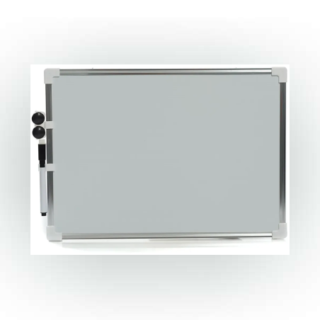 Бяла магнитна дъска за писане и рисуване с маркер и магнити 45х60см. - 65205